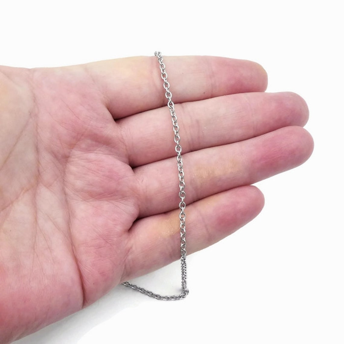 5m X Stainless Steel 3 X 2mm Cable Chain 22 Gauge Open Etsy