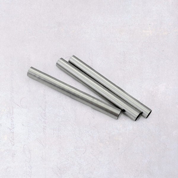 25 x Stainless Steel 30mm Long Tube Beads