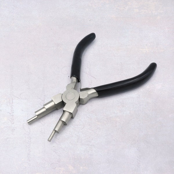 1 Pair 6-Step Bail Making Pliers - Wire Forming Tool