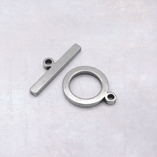 3 x Stainless Steel Squared Toggle Clasp Sets