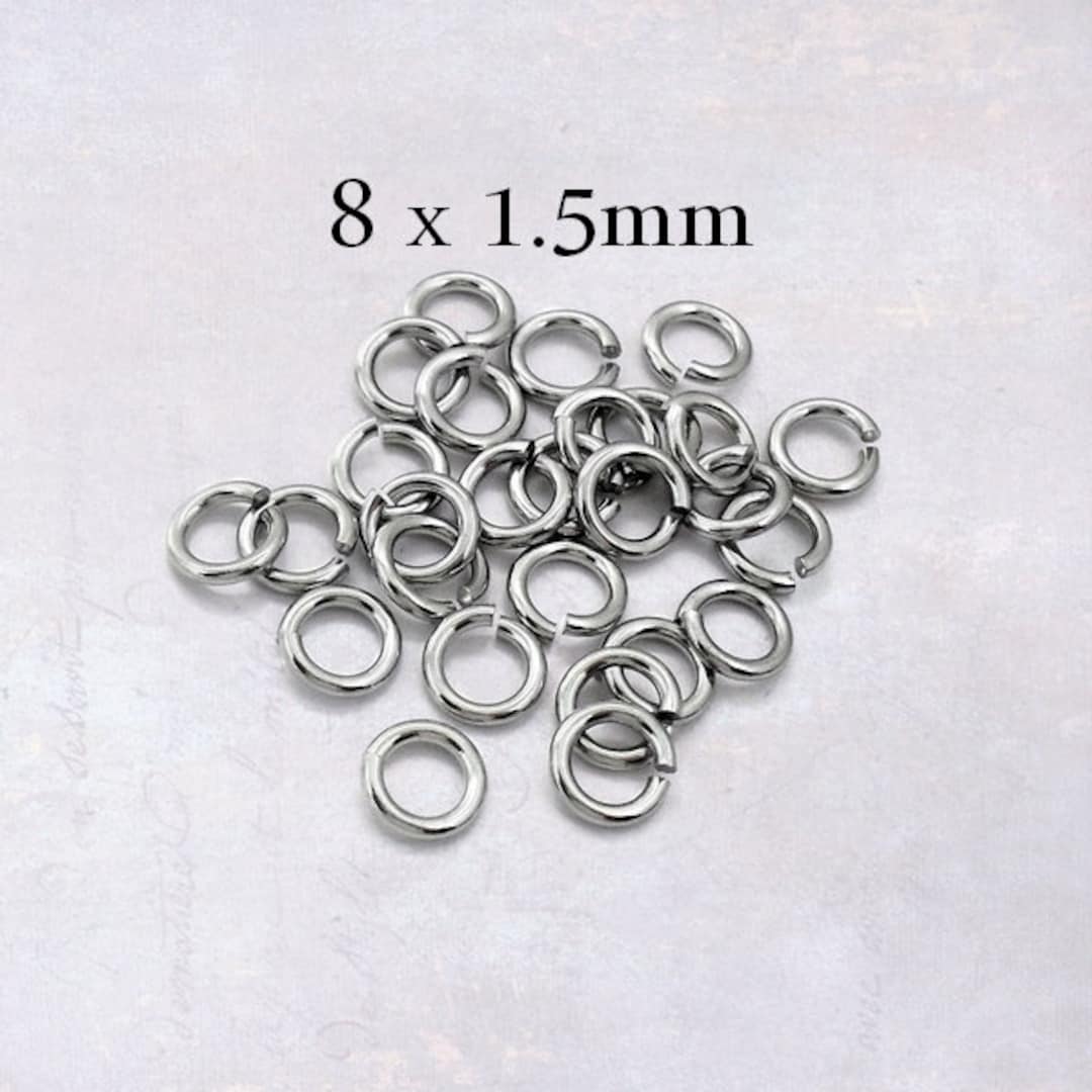 150 X Tiny 8mm Stainless Steel Screw Eye Pins / Bails 