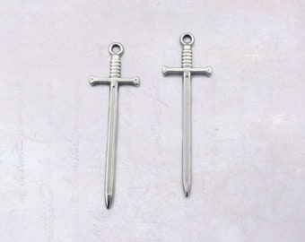 5 x Stainless Steel Longsword Pendants