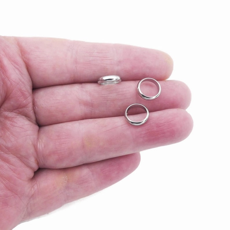 25 X Stainless Steel 10mm X 2.5mm Round Ring Spacer Beads Etsy