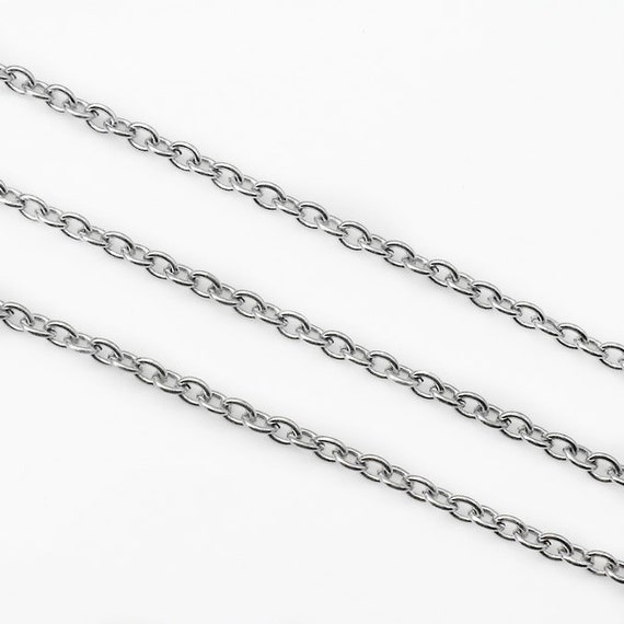5m Stainless Steel Cable Chain 5 Metres 16.4 Feet 4mm X 3mm X
