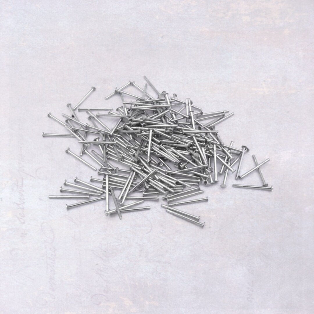 200 X Stainless Steel 0.7mm Earring Stud Posts - Two Sizes (10mm or ...