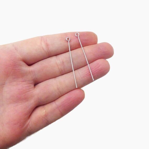 100 x Strong Stainless Steel Eye Pins 20g 0.8mmThick x 42mm
