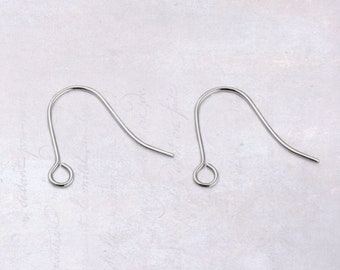 25 x Pairs 316L Surgical Stainless Steel Earring Hooks