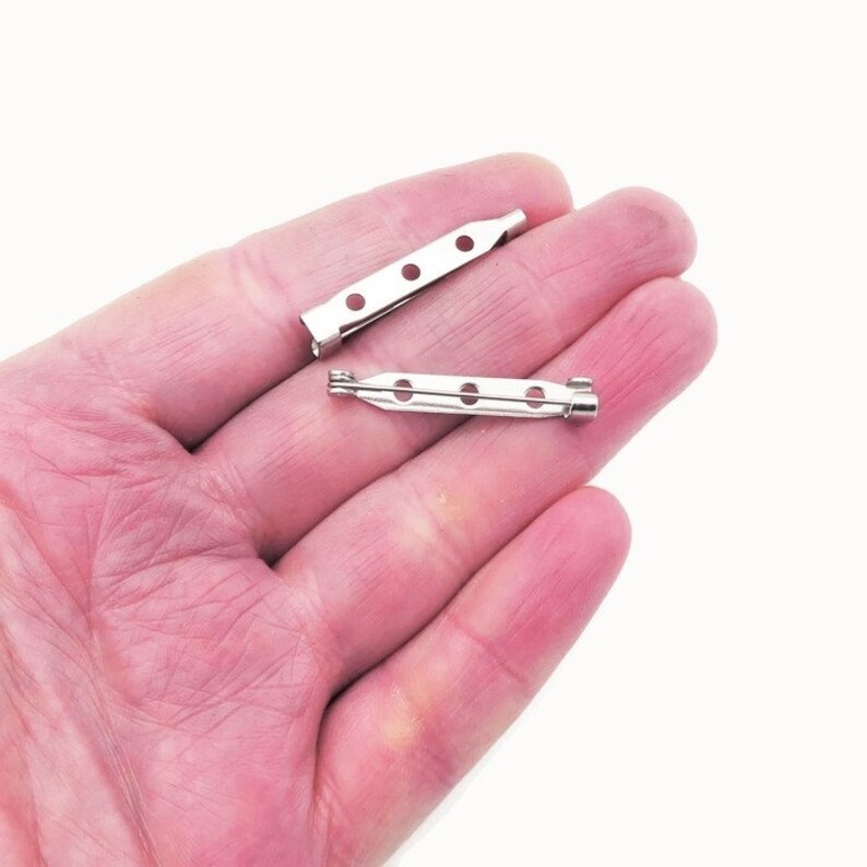 15 X Stainless Steel 32mm Bar Brooch Pins Backs Backings Etsy Australia