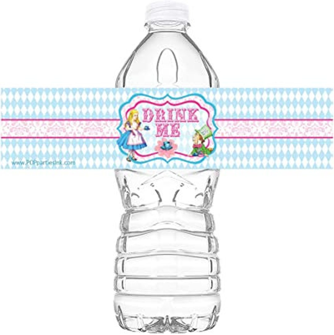 Alice in Wonderland Bottle Labels 20 Alice Water Bottle Labels Made in