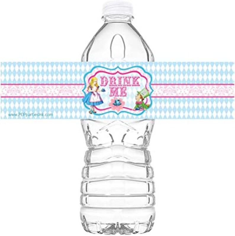 Alice in Wonderland Bottle Labels - 20 Alice Water Bottle Labels - Made ...