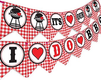 I Do BBQ Banner - Shower Banner - Picnic Shower Party Supplies - Picnic Shower Decorations - Banner