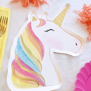 Unicorn Plate - 8 Count - Unicorn Party Supplies - Unicorn Party Decorations - DC Plate