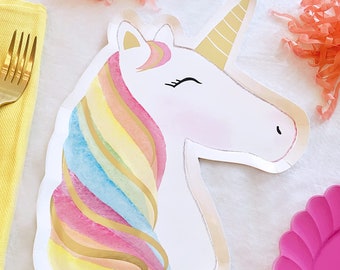 Unicorn Plate - 8 Count - Unicorn Party Supplies - Unicorn Party Decorations - DC Plate