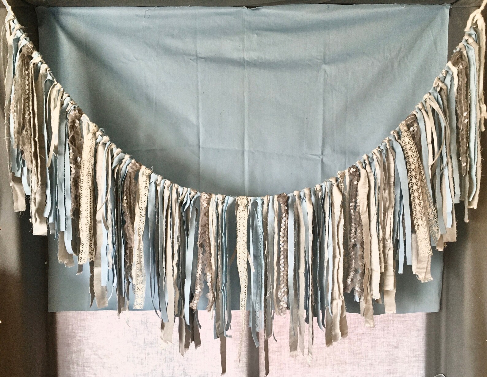 Rag Curtain Gypsy Curtain Garland Wedding Decor Bohemian Etsy