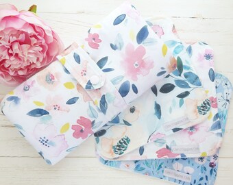 Floral Baby Waterproof Travel Change Mat and reusable Washcloths