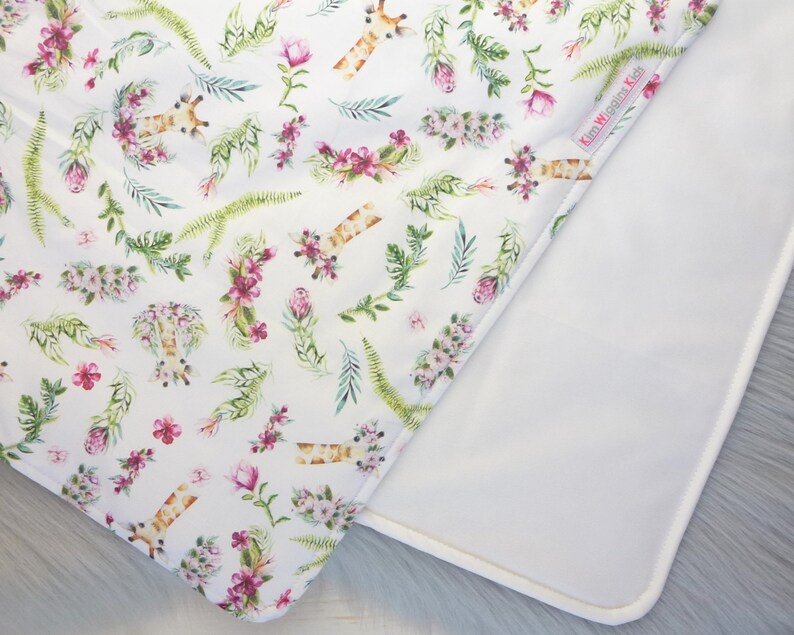 Giraffe Floral Baby Waterproof Travel Change Mat Etsy