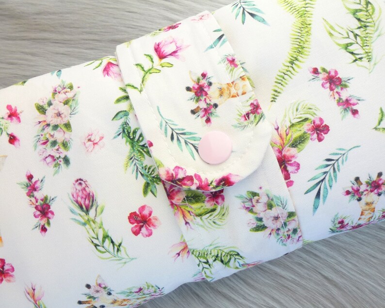 Giraffe Floral Baby Waterproof Travel Change Mat Etsy