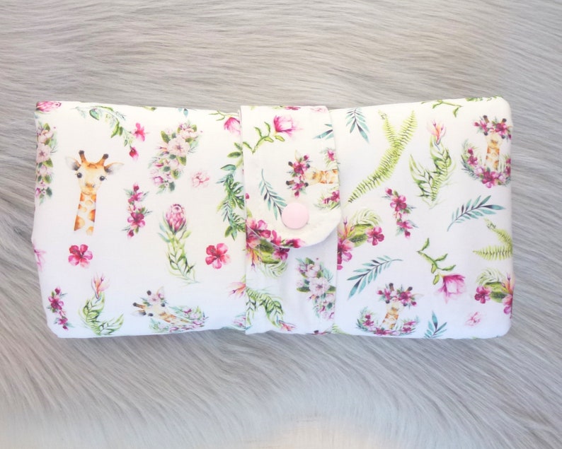 Giraffe Floral Baby Waterproof Travel Change Mat Etsy