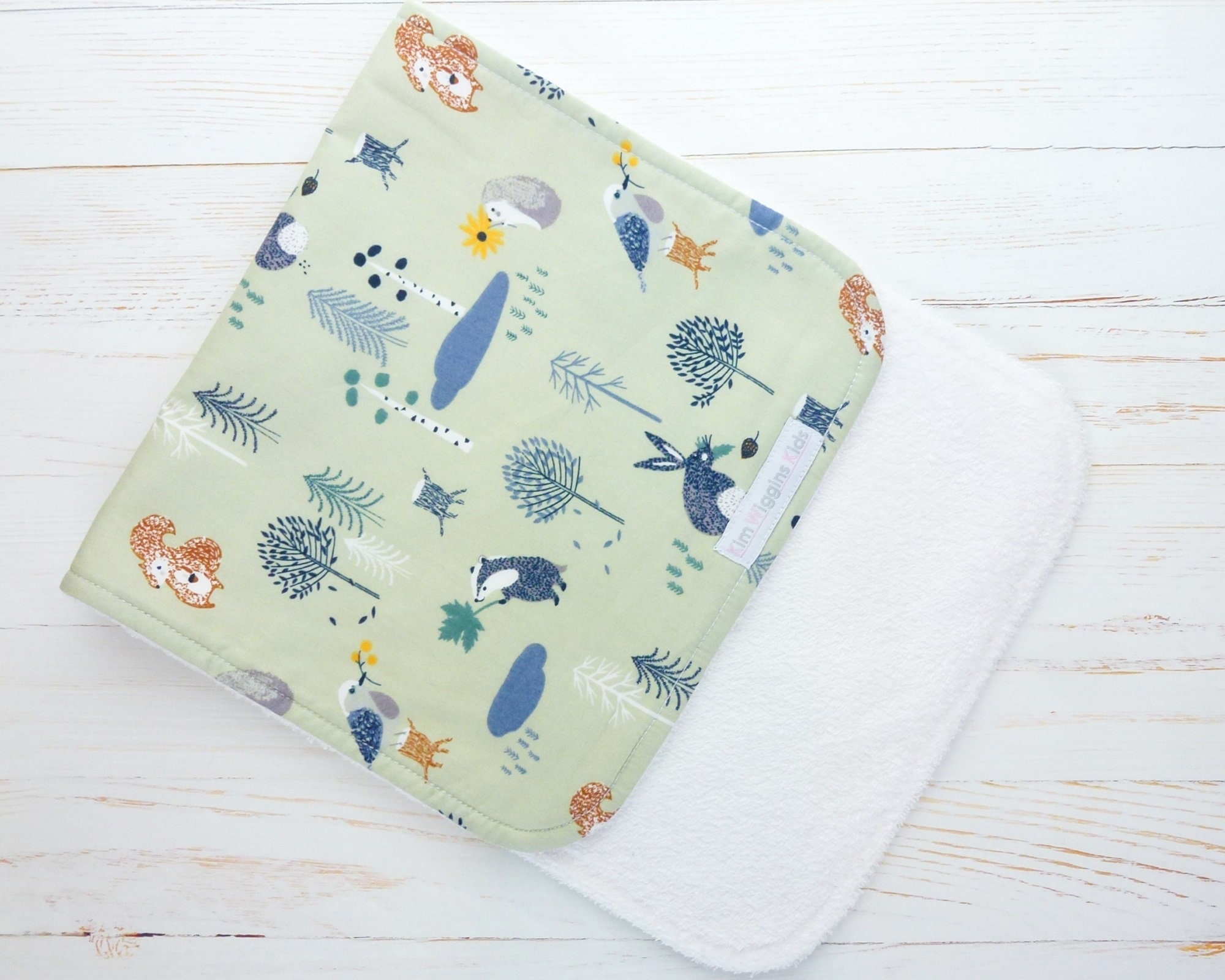 Woodland Baby Burp Cloths Set of 3 Etsy Australia