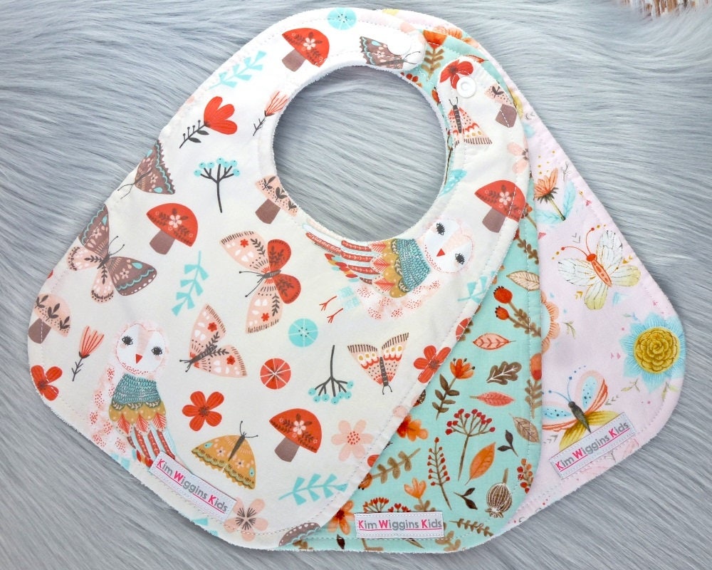Baby Bibs Set of 3 or Single Baby Bib Baby Girl Gift Baby Etsy