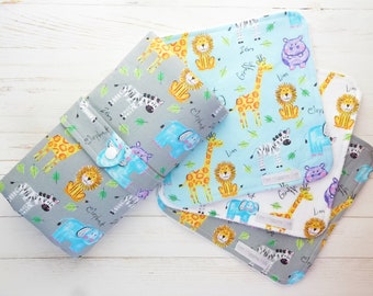 Animal Baby Waterproof Travel Change Mat and reusable Washcloths