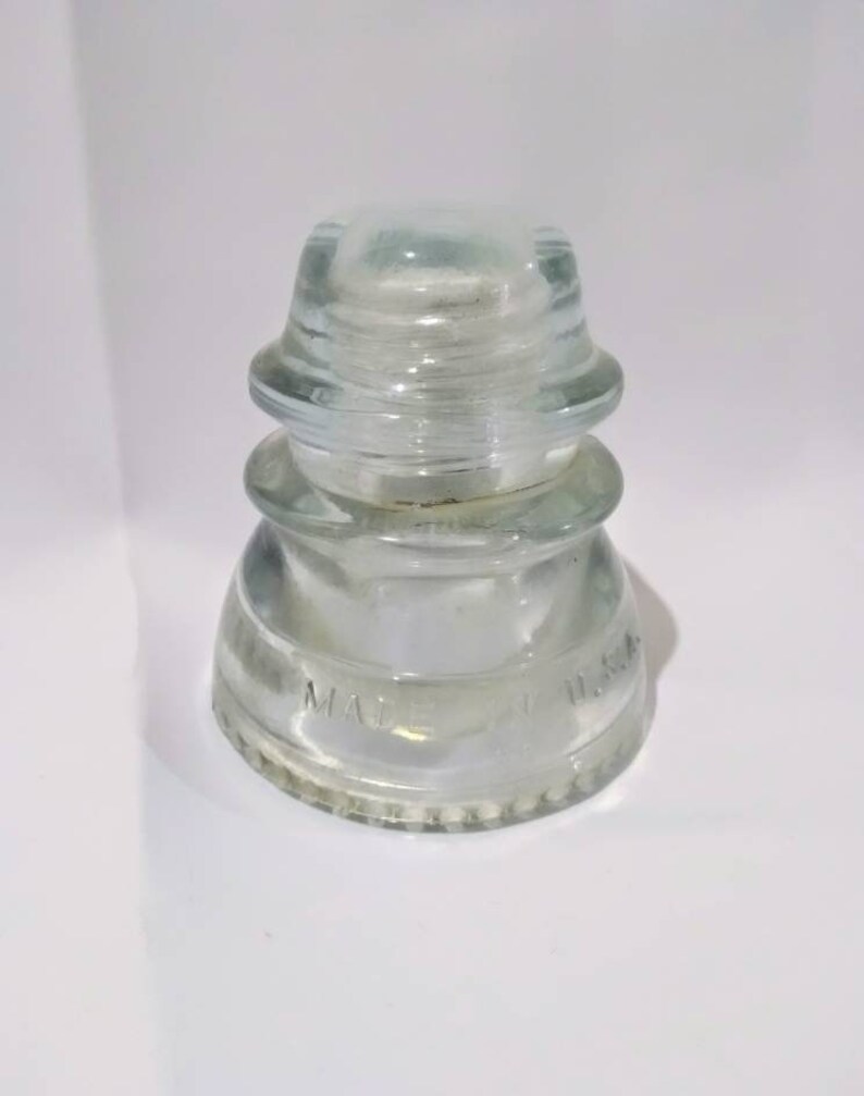 Glass Insulatorhemingray 42, Antique Glass Insulator, Clear Glass