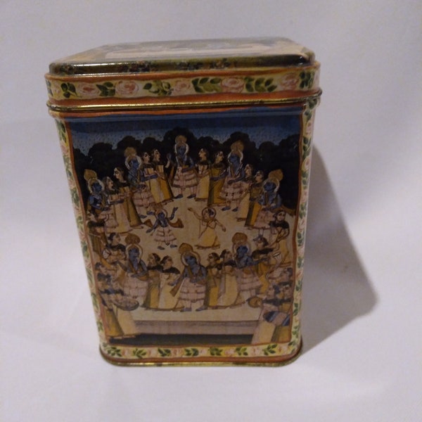 Ben Rickert Lidded Metal Tin, Ben Rickert Tin, Planter Tin, Collectable Tin, Ben Rickert Tin Box