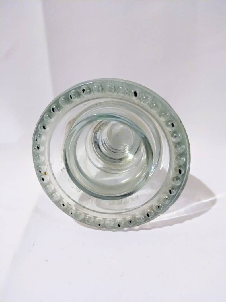 Glass Insulatorhemingray 42, Antique Glass Insulator, Clear Glass
