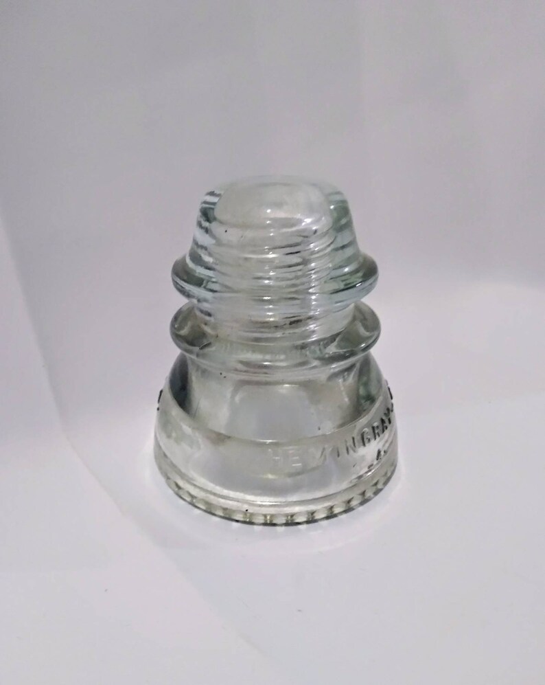 Glass Insulatorhemingray 42, Antique Glass Insulator, Clear Glass