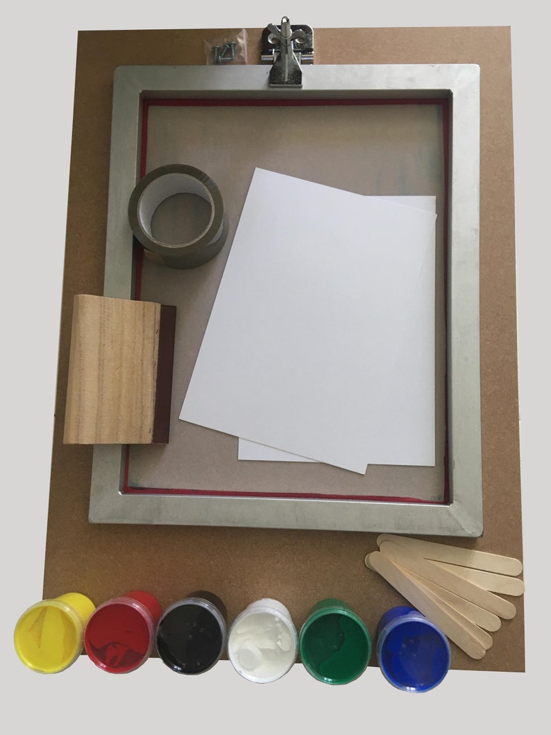 Screen Printing Kit A4 Hobby Craft Kit 10 Colours buy 3 Get 1 Etsy UK