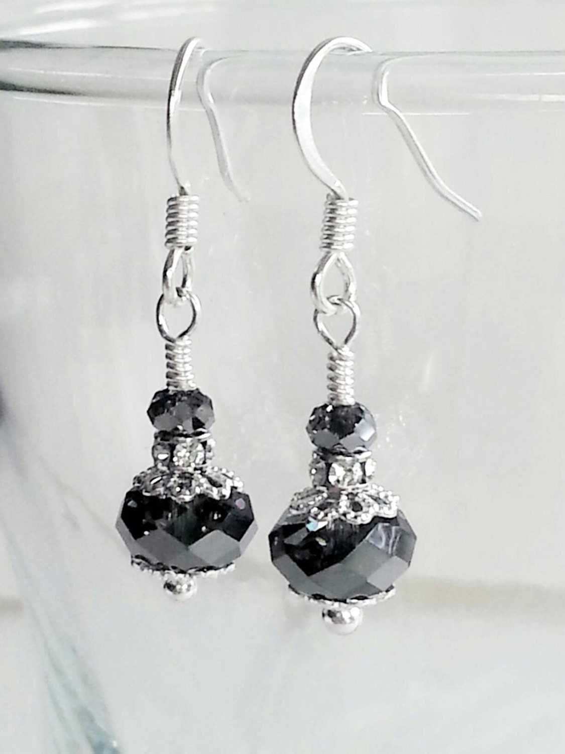 Crystal Earrings Crystal Drop Earrings Swarovski Crystal Etsy