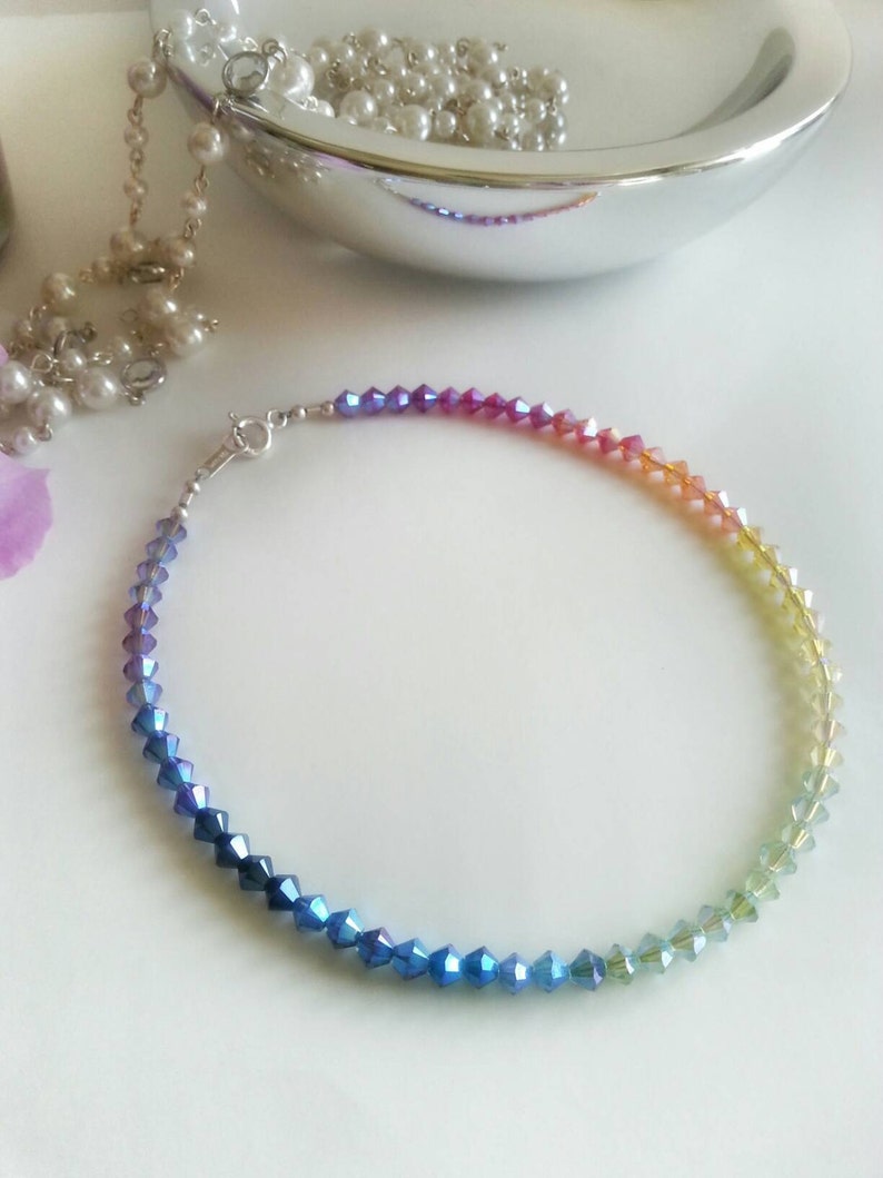 Rainbow Ankle Bracelet Rainbow Anklet Pride Anklet Colorful Etsy