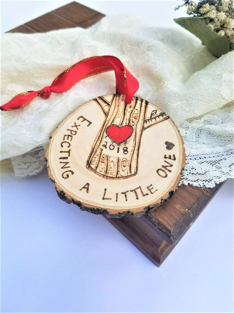 Expecting mother ornament, expecting gift, expecting announcement, pregnancy ornament, pregnant gift, expecting mom gift, wood ornament image 7