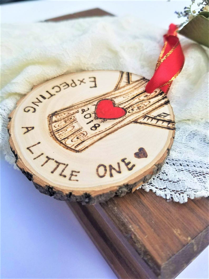 Expecting mother ornament, expecting gift, expecting announcement, pregnancy ornament, pregnant gift, expecting mom gift, wood ornament image 8