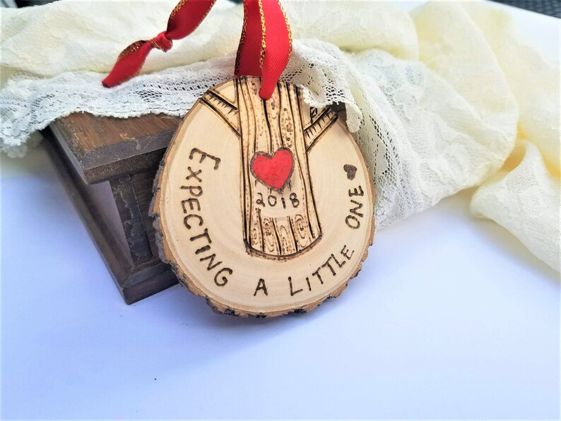 Expecting mother ornament, expecting gift, expecting announcement, pregnancy ornament, pregnant gift, expecting mom gift, wood ornament image 3
