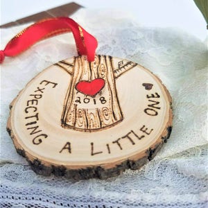 Expecting mother ornament, expecting gift, expecting announcement, pregnancy ornament, pregnant gift, expecting mom gift, wood ornament image 2