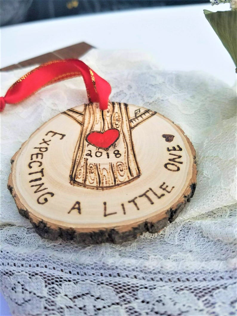 Expecting mother ornament, expecting gift, expecting announcement, pregnancy ornament, pregnant gift, expecting mom gift, wood ornament image 2