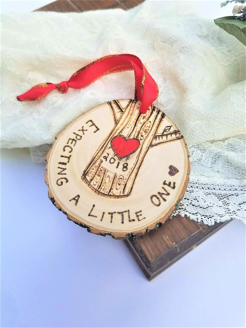 Expecting mother ornament, expecting gift, expecting announcement, pregnancy ornament, pregnant gift, expecting mom gift, wood ornament image 1