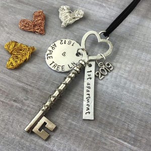 skeleton key first apartment ornament, personalized ornament, new apartment ornament, housewarming gift, Christmas present, 1st apartment