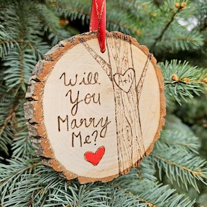 Proposal ornament, hidden proposal, christmas proposal, proposal ideas, proposal gift, proposal sign, will you marry me, marry me
