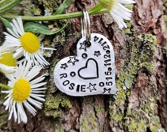 Personalized Heart Pet ID Tag: Small Dog & Cat Tag