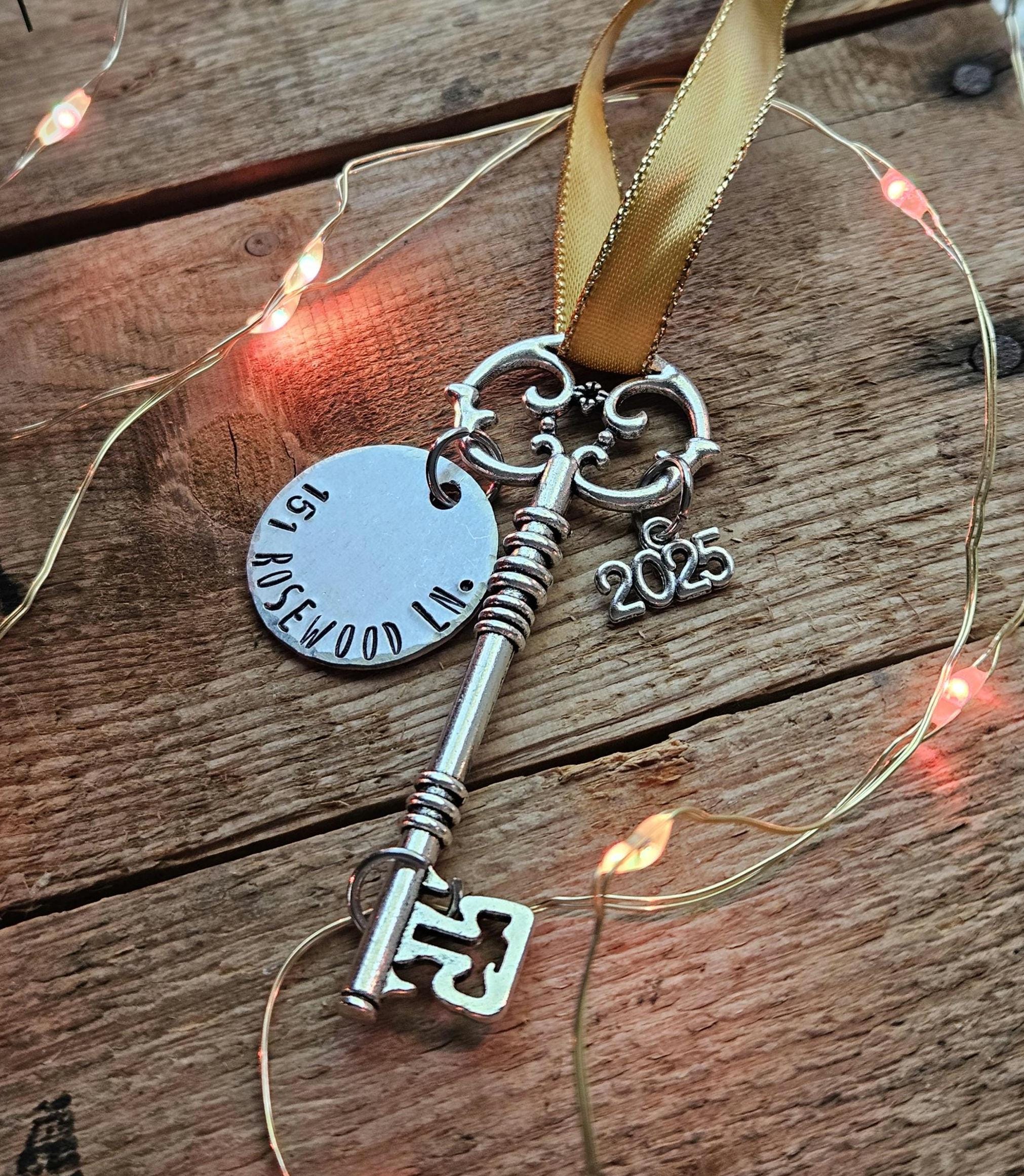 Skeleton Key First Home Ornament: Personalized Hand-stamped ...