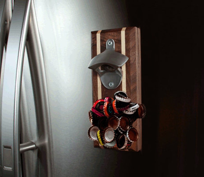 Personalized Bottle Opener Cap Catcher Handcrafted Etsy