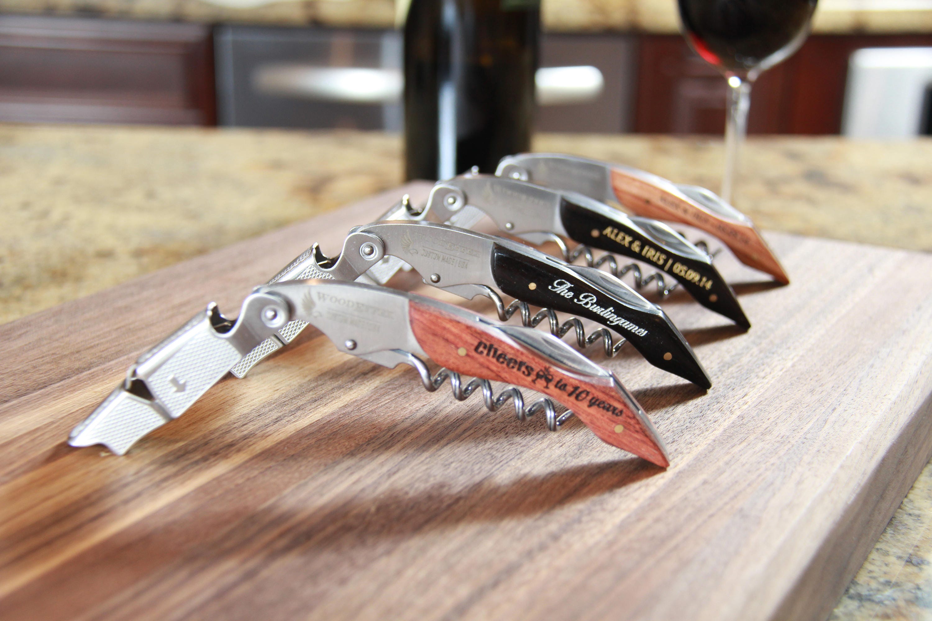 Personalized Waiters Corkscrew Professional Grade Natural Etsy
