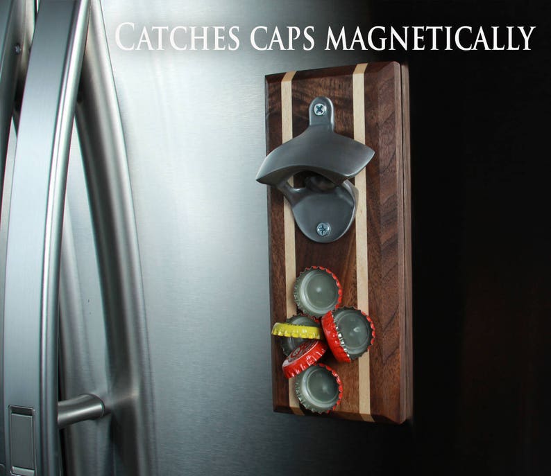 Personalized Bottle Opener Cap Catcher Handcrafted Etsy