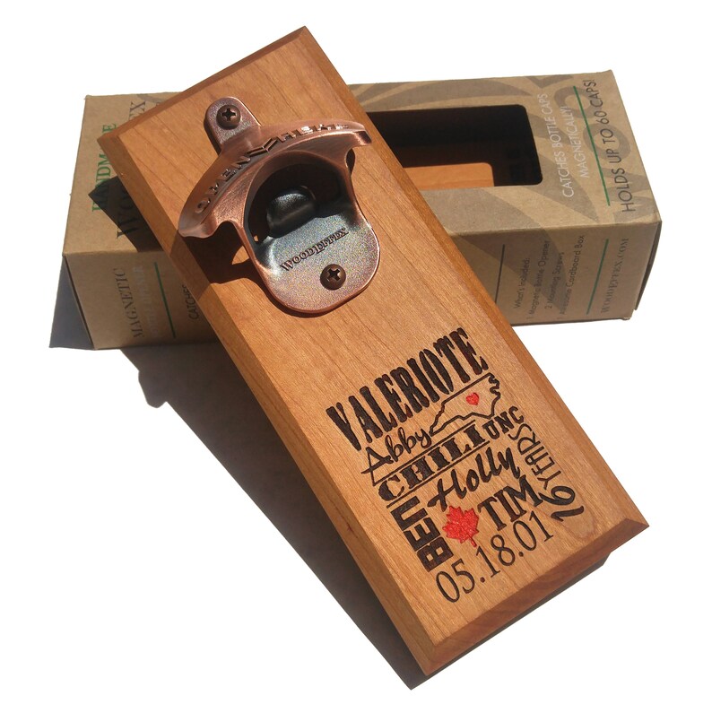 Personalized Bottle Opener Cap Catcher Handcrafted Etsy