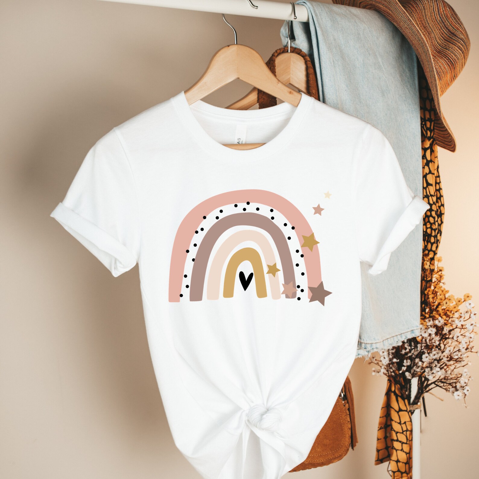 Rainbow tshirt womens rainbow shirt gift for her womens Etsy