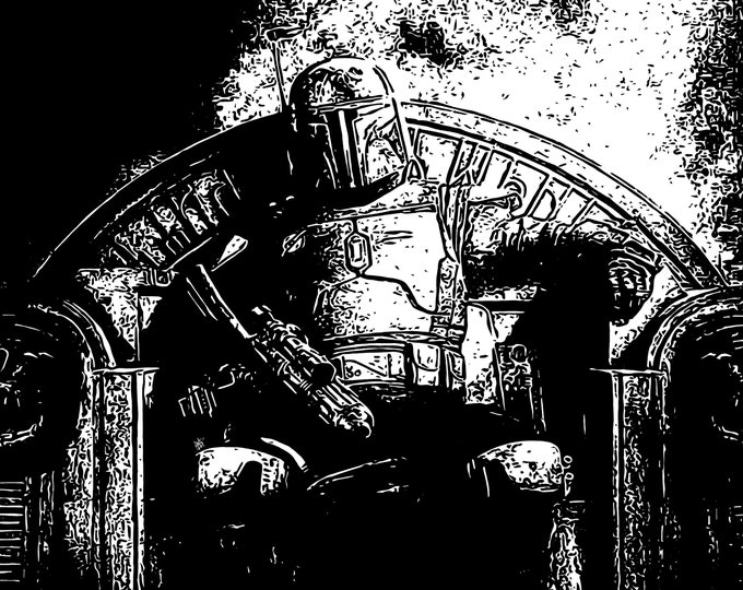 Featured listing image: Boba Fett Print.