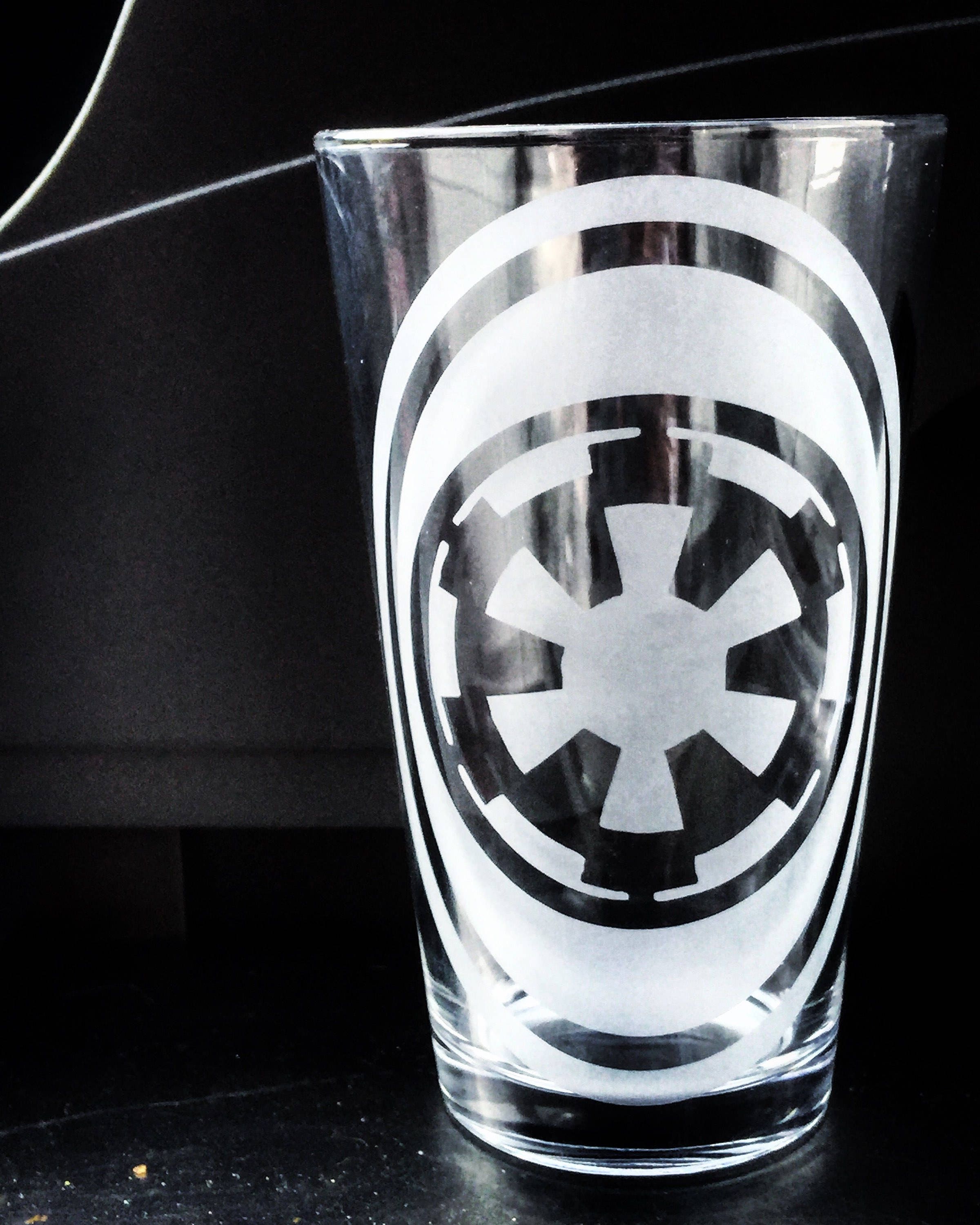 Galatic Empire / Star Wars / 16oz hand etched pint glass