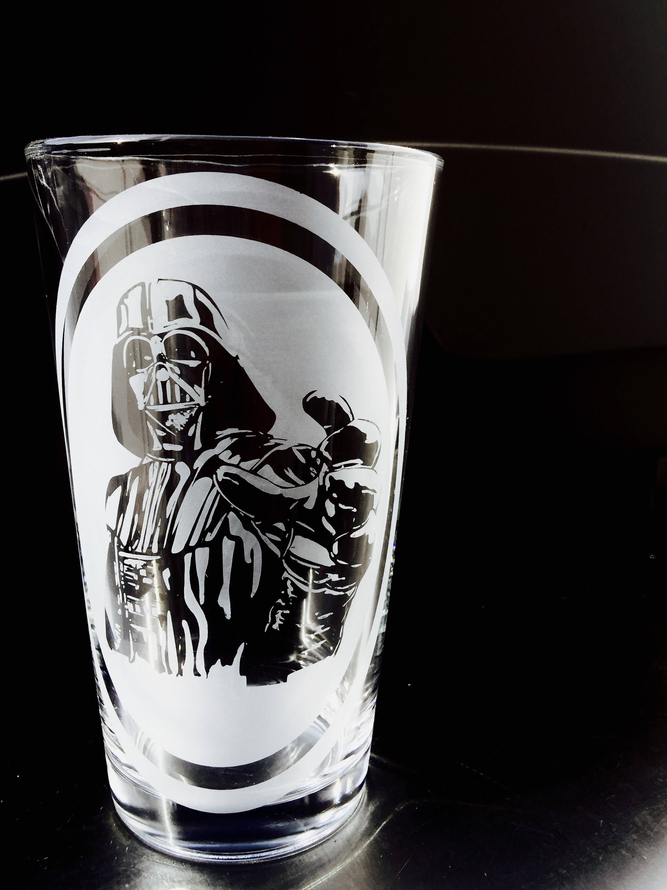 Star Wars™ Darth Vader Etched Whiskey Glasses & Ice Mold Set